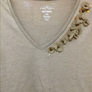 3/$20 V-neck embellished t-shirt